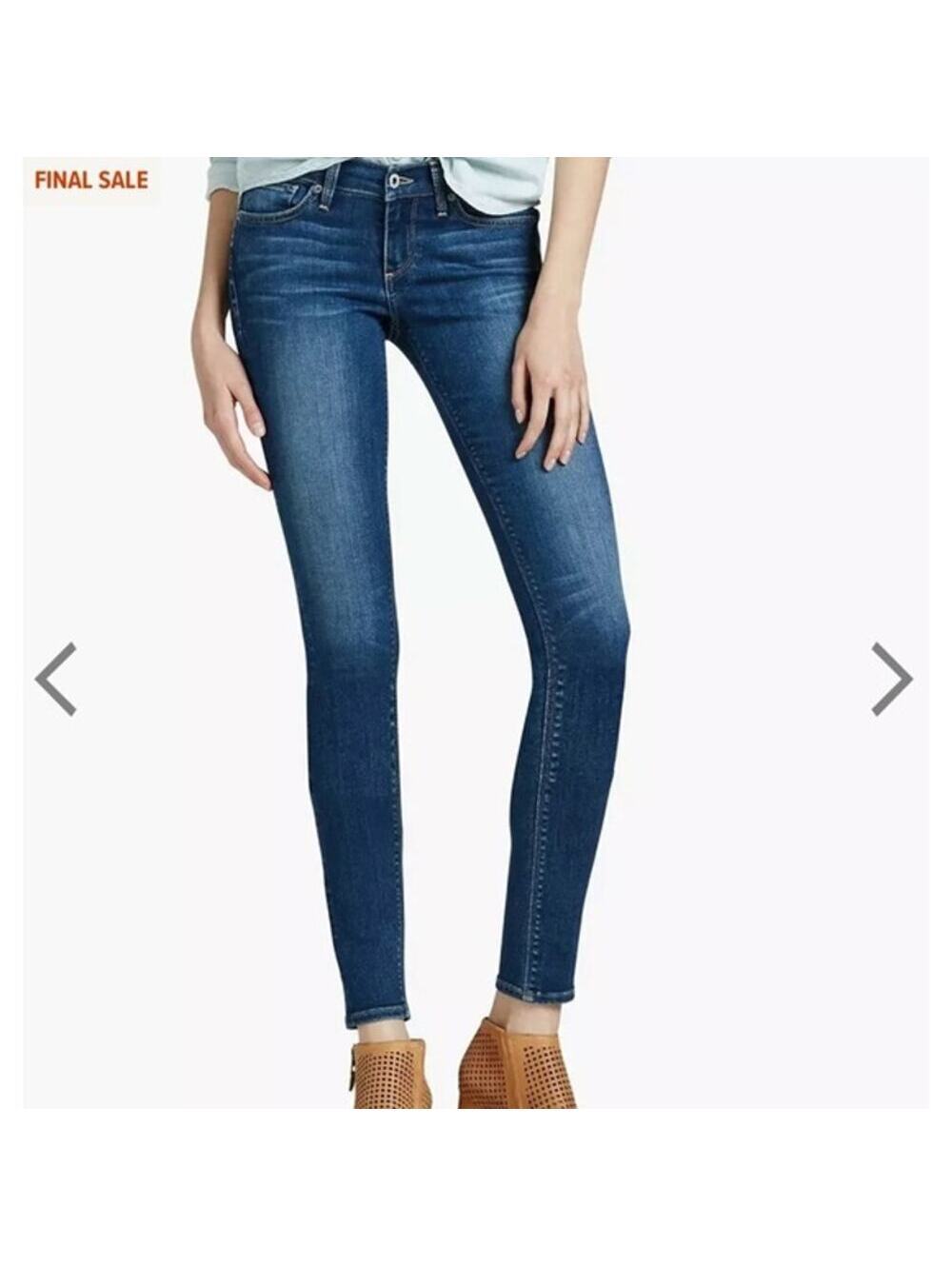 Lucky Brand NWT Women's Charlie Skinny Jeans Soft Stretch Low Rise 24 Ankle